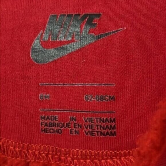 Nike Infant Polar Fleece Bunting Bag One Piece Suit Red Zipper 6 Months - Picture 5 of 6